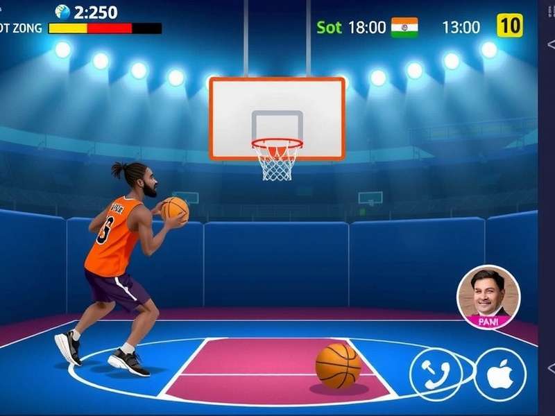 India Free Throw Hotshot Game Interface